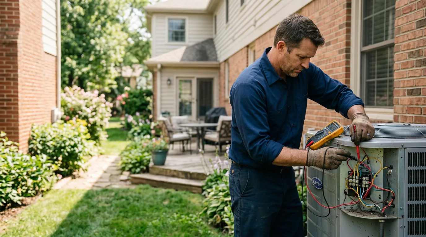 HVAC technician working near Danville, IL
